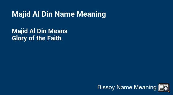 Majid Al Din Name Meaning